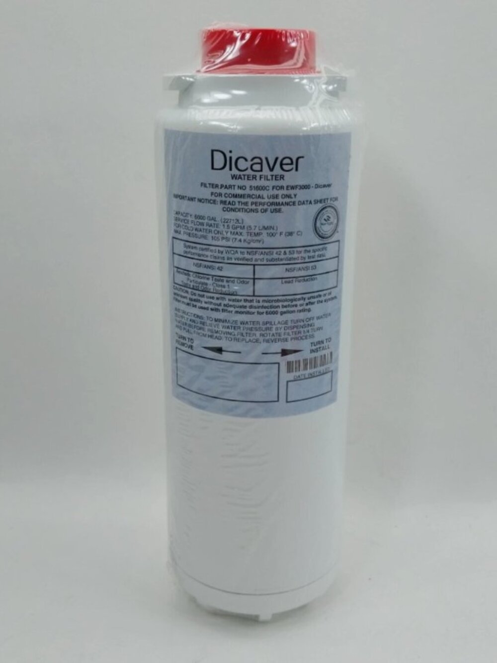 New Dicaver Aesthetic Chlorine Taste & Odor filter 51600C for EWF3000